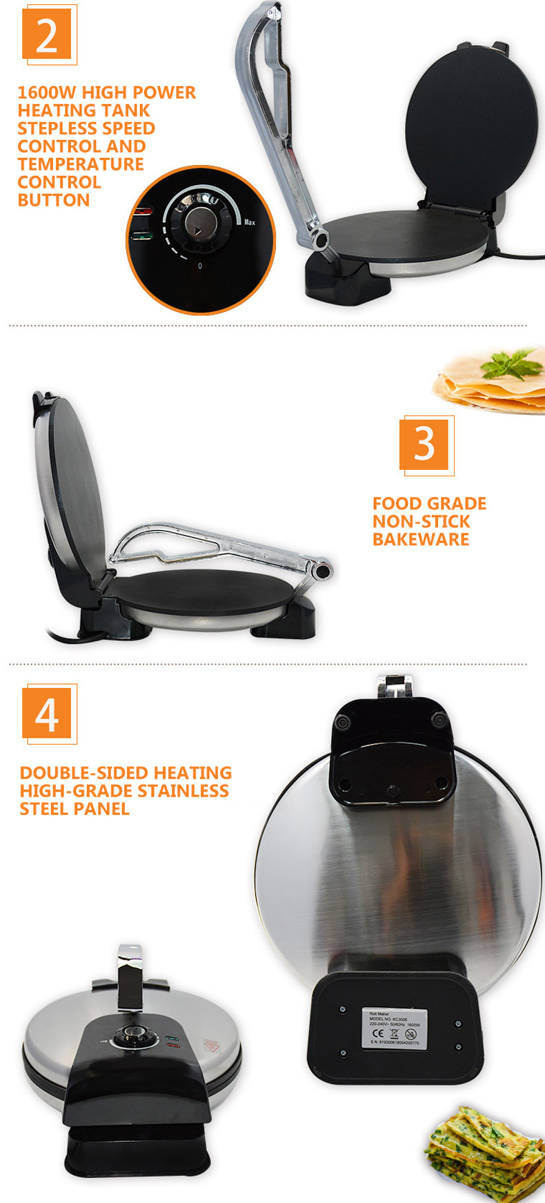 Commercial Pancake Machine Cre - Crepe Maker Non Stick recension och pris
