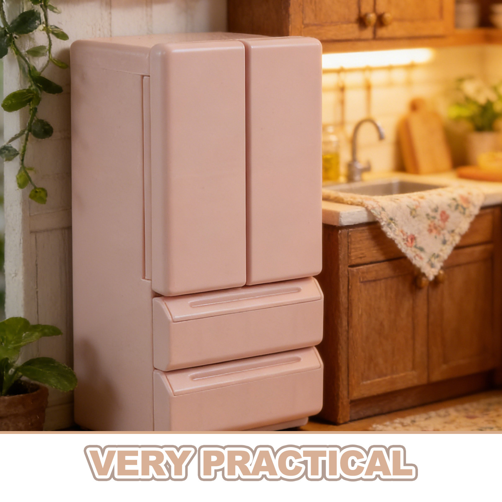 Mini Dollhouse Refrigerator 12 - Kitchen Appliances Kids recension och pris
