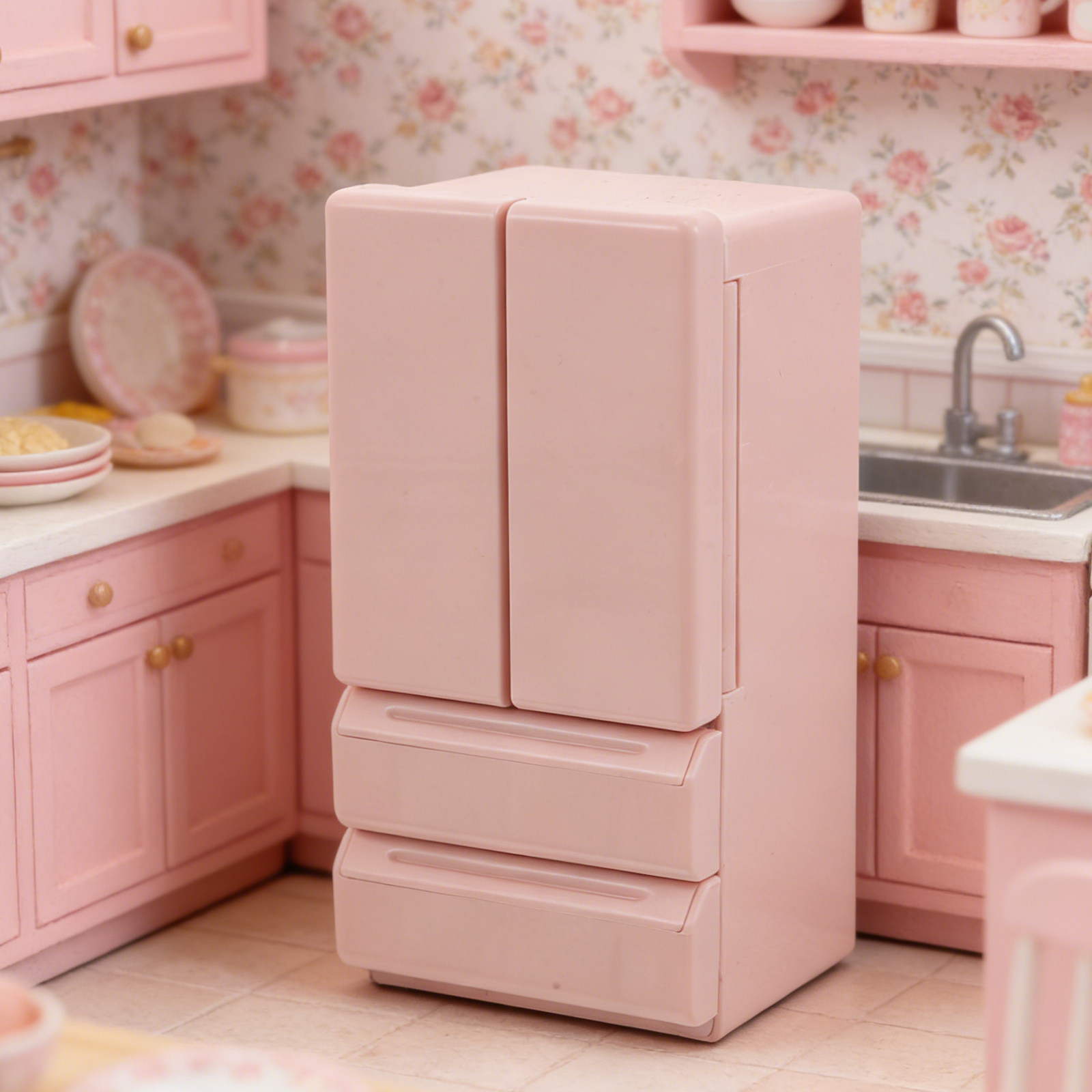 Mini Dollhouse Refrigerator 12 - Kitchen Appliances Kids recension och pris