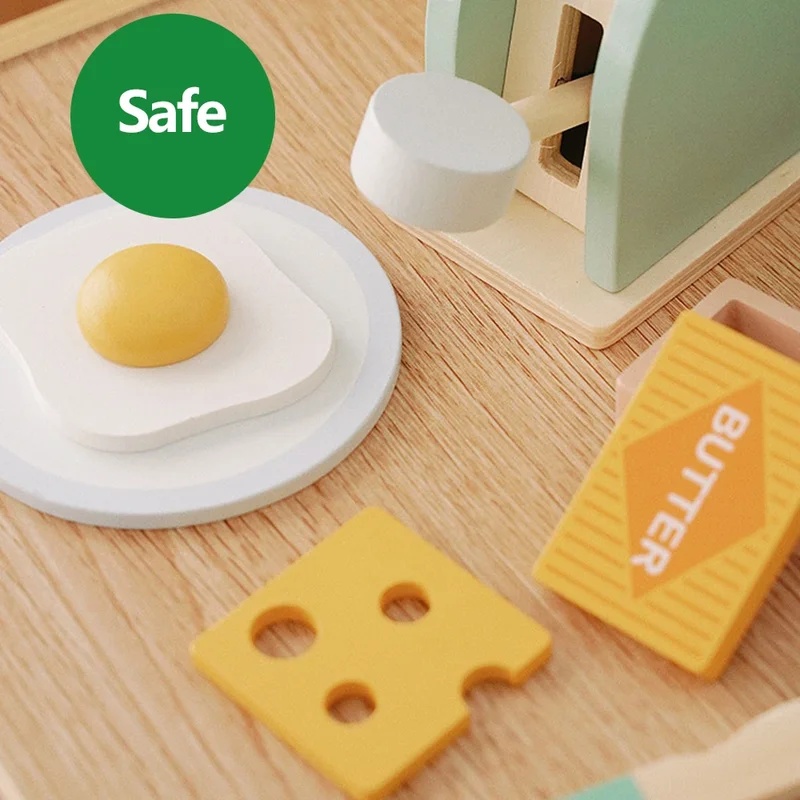 Wooden Simulation Toaster Toy  - Kitchen Appliances Kids recension och pris