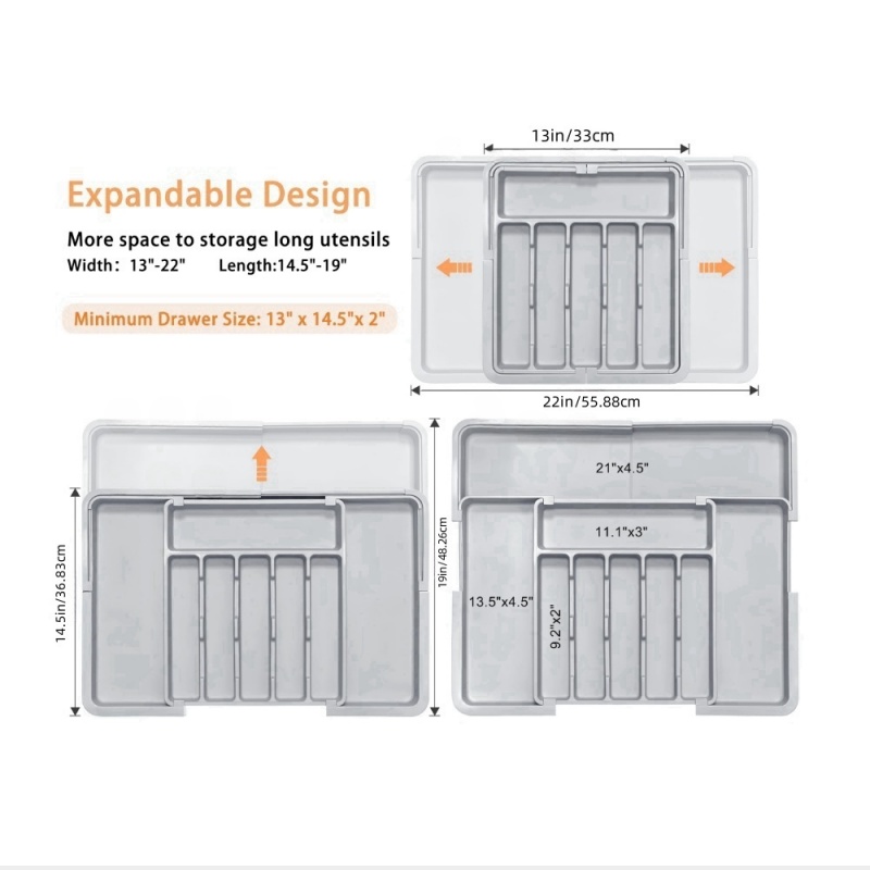 Grey Expandable Kitchen Utensi - Kitchen Appliances Large recension och pris