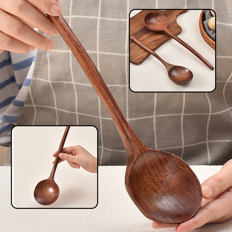 Long Handle Ramen Wooden Spoon - Kitchen Appliances Large recension och pris