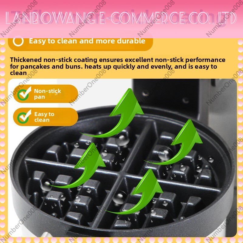 Rotating Waffle Maker Griddle  - Crepe Maker Non Stick recension och pris