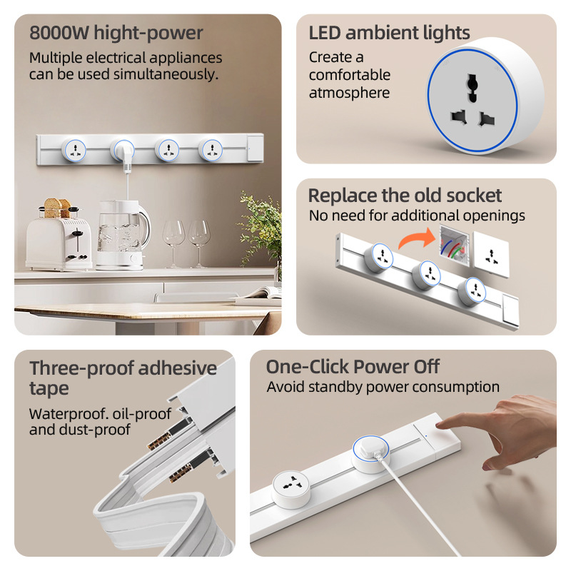 White Home Movable Power Track - Kitchen Appliances Uk recension och pris