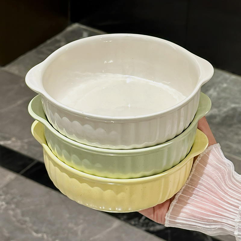 One Double-Ear Ceramic Bowl, O - Kitchen Appliances For Home recension och pris